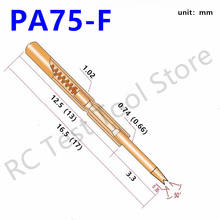 Brass Spring Test Probe PA75-F Durable Brass Test Probe Sleeve Length 27.8mm Household Convenient Gold Plated Test Tool 100 PCS 2024 - buy cheap