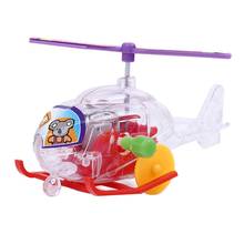 Transparent Mini Simulation Airplane Outdoor Toy Wind Up Clockwork Toy Kids Gift Wind Transparent Clockwork Plane Mini Kids 2024 - buy cheap