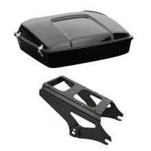 Motorcycle Razor Trunk w/ Two Up Mounting Rack For Harley Electra Glide Tour Pak FLHR Road King FLHR 2009-2013 2024 - buy cheap