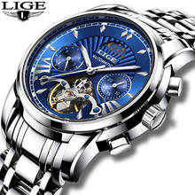 Montre Homme 2019 LIGE Mens Watches Top Luxury Brand Fashion Tourbillon Automatic Mechanical Watch Men Waterproof Skeleton Clock 2024 - buy cheap