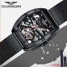 GUANQIN New Watch Men Top Luxury Brand Automatic Luminous Men Clock Skeleton Tourbillon Waterproof Mechanical men wristwatches 2024 - buy cheap