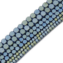 JHNBY-espaciadores de piedra Natural de hematita cuadrada, 2/3/4MM, verde mate, cuentas sueltas para la fabricación de joyas, accesorios para collares y pulseras Diy 2024 - compra barato