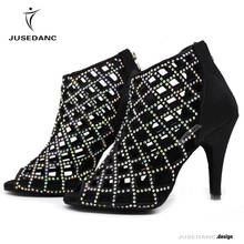 Dance Shoes Women Shoes Jass Latin Dance Shoes  Salsa Shoes For Women Tango Dance Shoe Rhinestone Cuban Heel JuseDanc 2024 - buy cheap