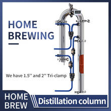 1.5 "2" home brewing alcohol tubular distillation column with copper mesh production brandy whisky vodka moonshine distiller 2024 - buy cheap