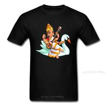 Camiseta de Sarasvati para hombre y mujer, camisa con estampado de diosa india, ropa de algodón, Tops para parejas, camisetas únicas de verano 2024 - compra barato