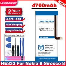 LOSONCOER 4700mAh HE333 Battery for NOKIA 8 Sirocco 8 Sirocco Global Dual SIM 8 Sirocco Global TD-LTE HMD Avatar 2024 - buy cheap