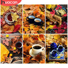 HUACAN Full Square/Round Diamond Painting Coffee Mosaic Autumn 5D DIY Diamond Embroidery Landscape Home Decor Craft Kit 2024 - buy cheap