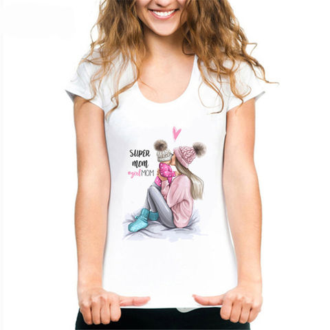 Женская футболка с надписью «Mommy's Love», футболка с принтом «Super Mama Dad», Женская Повседневная белая футболка, женские Топы Harajuku, ropa mujer Verano 2019 2022 - купить недорого