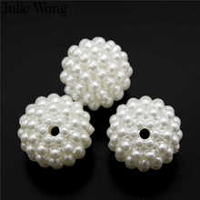 Julie Wang 100PCS ABS Resin Round Ball Beads White Imitation Pearls Spacer Beads Bracelet Necklace Jewelry Making Accessory 2024 - buy cheap