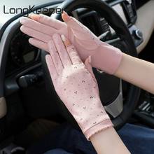 LongKeeper-guantes de dedo completo para mujer, protección solar fina para pantalla táctil, manoplas elásticas para conducir, 2021 2024 - compra barato