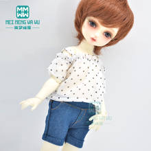 BJD accessories doll clothes for 27cm-30cm MYOU SYOU 1/6 BJD doll fashion suspenders, denim shorts 2024 - compre barato