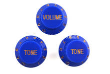 Novo azul 1 volume & 2 tom/lote botões de controle da guitarra elétrica para strat estilo guitarra elétrica frete grátis por atacado 2024 - compre barato
