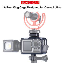 Защитный чехол Ulanzi OA-7 Vlog для Dji Osmo Action Dual Cold Shoe Mount для микрофона/светодиодной фотосъемки 2024 - купить недорого