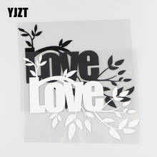 YJZT 17 × 12,8 см художественная модная виниловая наклейка, автомобильная наклейка, Мультяшные любовь, слова, украшения, черный/серебристый 4C-0537 2024 - купить недорого