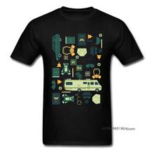 Camiseta de verano Breaking Bad para hombre, Camiseta con cuello redondo, camiseta de manga corta de algodón de otoño 100% para hombre, sudaderas divertidas de dibujos animados Casuales 2024 - compra barato