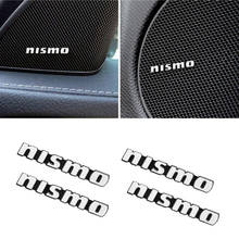 4 шт. 3D алюминиевая эмблема наклейка для Nissan Nismo X-trail Almera Qashqai Tiida аксессуары для автомобиля Стайлинг автомобиля аудио украшения 2024 - купить недорого