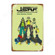 Jet Set Radio Future Soundtrack Cover, letreros de Metal para Club, sala de estar, decoración clásica de pared, carteles de estaño 2024 - compra barato