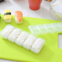 Nigiri-molde para hacer Sushi japonés, herramienta de cocina antiadherente con prensa, bola de arroz, 5 rollos, color blanco 2024 - compra barato