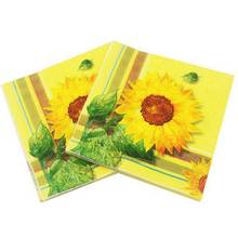 Ynaayu-servilletas de papel amarillo para fiesta, servilletas de mesa para suministros para fiestas, bodas y cumpleaños, 33x33cm, 20 unidades/juego 2024 - compra barato