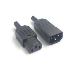 10a 250v iec cabo conector reto c13 c14 fêmea macho plugue conector de alimentação retrátil 3 pinos ac tomada industrial
