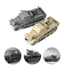 Juguetes Educativos militares para niños, juguetes educativos de montaje de plástico 4D SD.KFZ.7/2, tanque Panzer de media pista, 1:72 2024 - compra barato