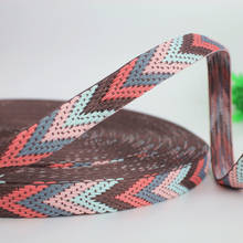 22mm largura poliéster jacquard webbing colorido saco cinta fita para têxteis domésticos diy vestuário guarnição costura acessórios 50 metros 2024 - compre barato