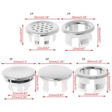 Bathroom Basin Sink Overflow Ring Round Insert Chrome Hole Cover Cap 2024 - buy cheap