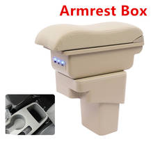 For I30 Solaris Verna armrest box central Store content Storage box with cup holder ashtray USB interface 2024 - buy cheap