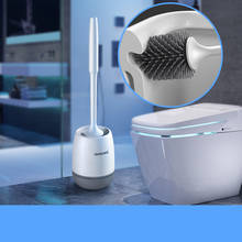 Силиконовая щетка для унитаза из термоэластопласта, инструмент для быстрой очистки, Настенная или напольная щетка для чистки, аксессуары для ванной комнаты 2024 - купить недорого