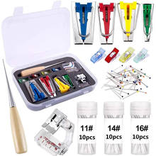 Imzay 91PCS Fabric Bias Tape Maker Tool Kit Set - 30Pcs Sewing Machine Needles ,Sewing Bias Tape Maker Tools For Quilt Binding 2024 - buy cheap