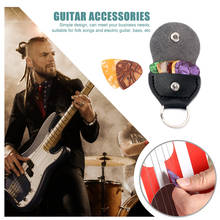 Portable Guitar Pick Holder Guitar Accessories Lightweight Leather Guitar Plectrum Case Bag Portable Music Elements 2024 - buy cheap