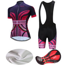 Ropa de Ciclismo de LICRA transpirable para mujer, pantalones cortos de Gel con babero, Conjunto de camiseta de bicicleta de carretera, traje de MTB, Kit de ropa para mujer 2021 2024 - compra barato