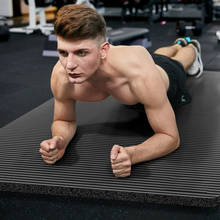 Tapete de ginástica masculino de tamanho grande com bandagens, tapete de yoga antiderrapante padrão nbr para fitness e esportes, 15mm 2024 - compre barato