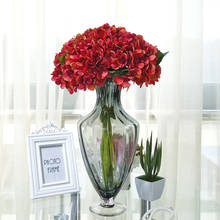 Paquete de hortensia Artificial para decoración del hogar, ramo de flores falsas de seda, peonía, de plástico, con adorno floral, 1 unidad 2024 - compra barato