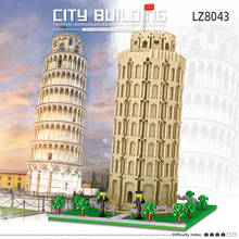 World Famous Attraction Leaning Tower of Pisa Building Model Building Blocks DIY City Street View Assembled Building Block Toys 2024 - buy cheap