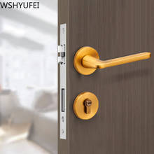 WSHYUFEI-cerradura de puerta silenciosa para el hogar, manija de alta gama, perilla de puerta Interior, cerradura de puerta antirrobo de lujo, herrajes para muebles 2024 - compra barato