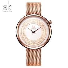 Shengke Luxury Quartz Women Watches Brand Mesh Strap Female Watches Antique Bayan Kol saati Gift Wristwatches Relogio Feminino 2024 - buy cheap
