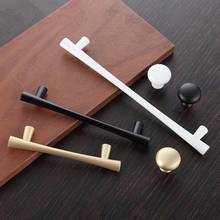 Cabinet door handle modern minimalist cabinet wardrobe drawer white furniture cabinet kitchen handle Nordic black kitchen door 2024 - buy cheap