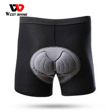 WEST BIKING-pantalones cortos de Ciclismo para hombre, con relleno 3D Culotte, ropa interior transpirable para bicicleta de montaña 2024 - compra barato