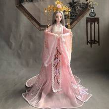 Handmade 1/3 BJD Dolls Chinese Style Long Hair Wig Fashion Dress Crown Makeup 62CM High Quality Princess Real Nude Toy for Girls 2024 - buy cheap