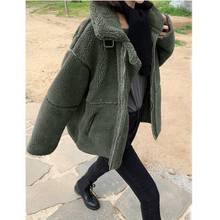 2019 Winter Women Faux Fur Coat Granular Velvet Short Teddy Coat Thick Warm Fur Loose Long Sleeve Thicken Warm Coat 2024 - buy cheap