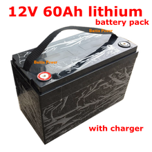 12V 60AH литий Батарея с BMS для гольф-кары кемперов Питание EV солнечное хранение автодомов Li-Ion 60Ah + 5A Зарядное устройство 2024 - купить недорого
