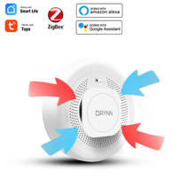 ZigBee-Detector de humo Tuya, alarma de red de humo, detección de doble sensor en tiempo Real, Control remoto por aplicación Smart Life para el hogar 2024 - compra barato