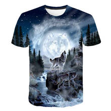 Male Fashion T-shirt Male 2021 Newest 6XL Wolf 3D Print Animal Cool Funny T-Shirt Men Short Sleeve Summer Tops T Shirt Tshirt 2024 - buy cheap