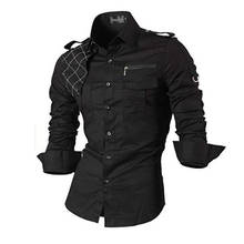 Jeansian Men's Casual Dress Shirts Fashion Desinger Stylish Long Sleeve 8371 Black2 2024 - buy cheap