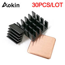 30PCS Raspberry Heat Sink Kit Aluminum Copper Heatsink Thermal Conductive Adhesive Tape for Cooling Cooler Raspberry Pi 4 3 3+ 2 2024 - buy cheap