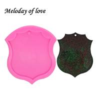 Shiny Police badge shield Key chains mold DIY Jewelry Making epoxy Resin silicone mold for Keychain accessories Pendant DY0069 2024 - buy cheap