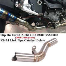 Для SUZUKI GSXR600 K8 K9 L1 GSXR750 GSXR 750 2008 - 2010 выхлопная труба для мотоцикла Catalyst Delete Eliminator Enhanced 2024 - купить недорого