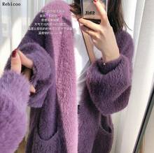 Elegant shaggy women faux fur coat streetwear Autumn winter warm plush teddy coat Female  overcoat 2024 - buy cheap