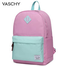 Women Backpack Girls VASCHY Unisex Classic Water Resistant Rucksack School Backpack 14Inch Laptop for Teenager Casual Daypack 2024 - buy cheap